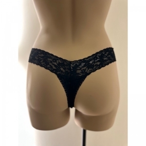 low rise thong zwart