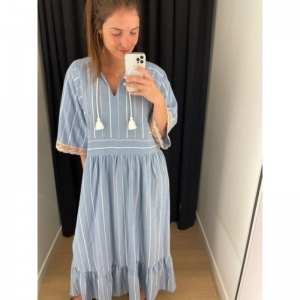 blanche maxi jeans streep
