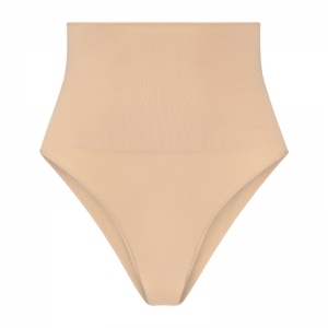 seamless high waist brief nude