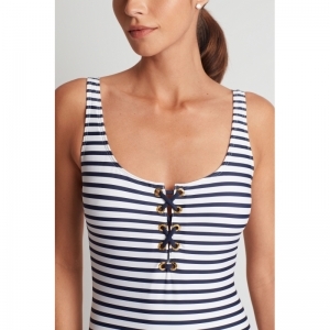 luxe stripe streep navy-wit