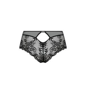 cuir sexy couture noir argent